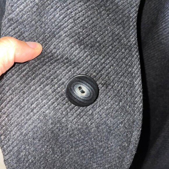 Dartmoor Vintage 50s 60s Mens Trench Coat Size 48 Regular Gray Black Wool Tweed - Picture 10 of 16